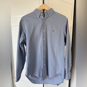Ralph Lauren Blue Checkered Button-Down Shirt